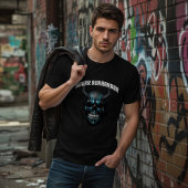Never Surrender Cyberpunk Skull T-Shirt Tシャツ