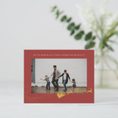 Never Too Old Redフェイク金ゴールドグリッター写真 シーズンポストカード (スタンド正面)