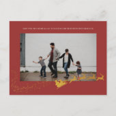 Never Too Old Redフェイク金ゴールドグリッター写真 シーズンポストカード (正面)