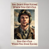 Never Too Old To Fly – 大きなポスター ポスター (正面)
