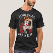 Never Too Old To Rock N´Roll BACKPRINT  Rockabilly Tシャツ (正面)