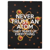 NEVER TRUST AN ATOM 科学 クリップボード (裏面)