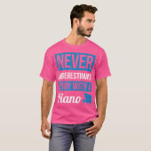 Never Underestimate A Boy With A Piano T Shirt Pia Tシャツ (正面フル)