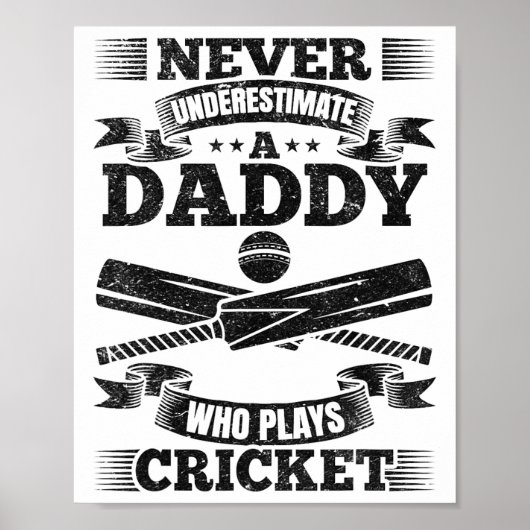 Never Underestimate A Daddy Who Plays Cricket  ポスター (正面)