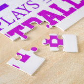 Never Underestimate A Girl Who Plays Basketball   ジグソーパズル (側面)