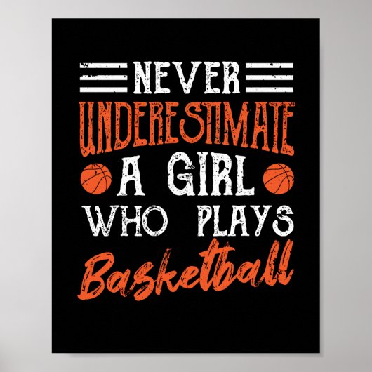 Never underestimate a girl who plays basketball ポスター (正面)