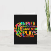 Never Underestimate A Girl Who Plays Basketball Wo カード (正面)