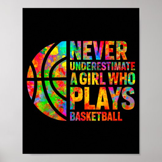 Never Underestimate A Girl Who Plays Basketball Wo ポスター (正面)