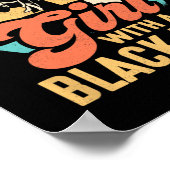 Never Underestimate A Girl With A Black Belt Karat ポスター (角)