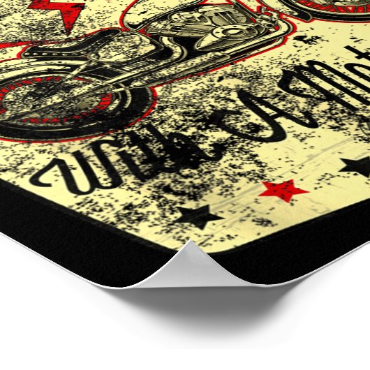 Never Underestimate A Grandpa With A Motorcycle Fu ポスター (角)