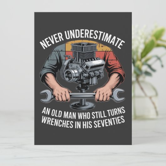 Never Underestimate a Man Still Turning Wrenches  招待状 (スタンド正面)