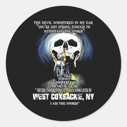 Never Underestimate A West Coxsackie Ny Man  ラウンドシール (正面)