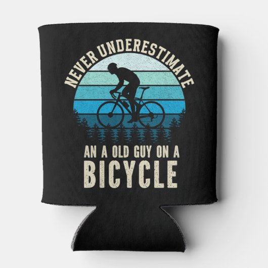 Never Underestimate an old guy on a Bicycle 缶クーラー (裏面)