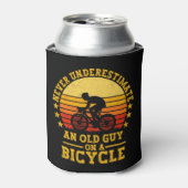 Never Underestimate an old guy on a Bicycle Fun 缶クーラー (缶正面)