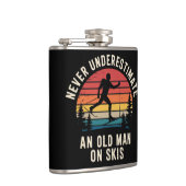 Never Underestimate an Old Man on Skis Skiing フラスク (右)