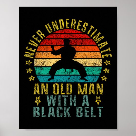 Never Underestimate An Old Man With A Black Belt F ポスター (正面)