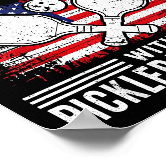 Never Underestimate An Old Man With A Ckleball Pad ポスター (角)