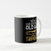 Never Underestimate An Old Man With A Trombone Gif コーヒーマグカップ (正面右)