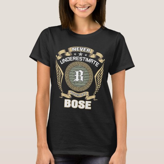 NEVER_UNDERESTIMATE_POWER_OF_A_BOSE Tシャツ (正面)