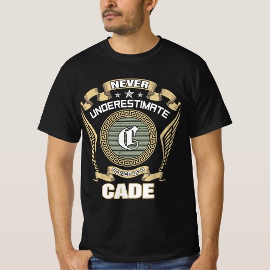 NEVER_UNDERESTIMATE_POWER_OF_A_CADE Tシャツ (正面)