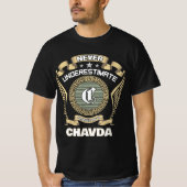 Never underestimate power of a CHAVDA Tシャツ (正面)