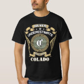 Never underestimate power of a COLADO Tシャツ (正面)