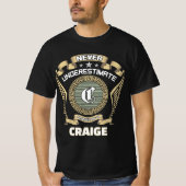 Never underestimate power of a CRAIGE Tシャツ (正面)