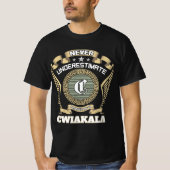 Never underestimate power of a CWIAKALA Tシャツ (正面)