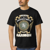 NEVER_UNDERESTIMATE_POWER_OF_A_HARMON Tシャツ (正面)