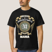 Never underestimate power of a MANA Tシャツ (正面)