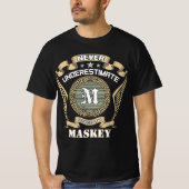 Never underestimate power of a MASKEY Tシャツ (正面)