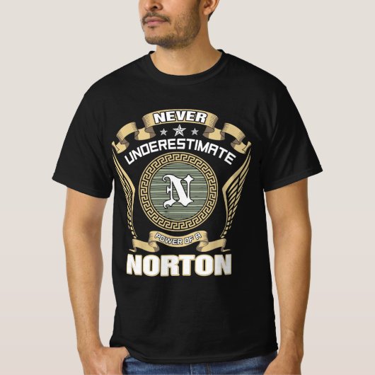 NEVER_UNDERESTIMATE_POWER_OF_A_NORTON Tシャツ (正面)