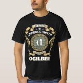 Never underestimate power of a OGILBEE Tシャツ (正面)
