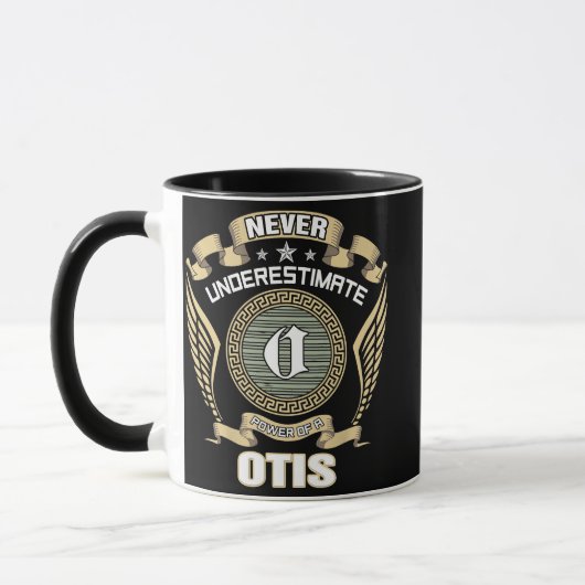 NEVER_UNDERESTIMATE_POWER_OF_A_OTIS マグカップ (左)