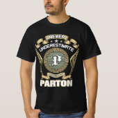NEVER_UNDERESTIMATE_POWER_OF_A_PARTON Tシャツ (正面)