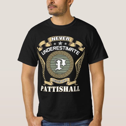 Never underestimate power of a PATTISHALL Tシャツ (正面)