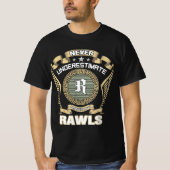 NEVER_UNDERESTIMATE_POWER_OF_A_RAWLS Tシャツ (正面)