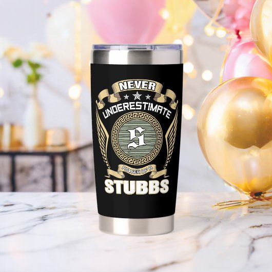NEVER_UNDERESTIMATE_POWER_OF_A_STUBBS 保温保冷タンブラー (バチェラーパーティー (回転後))
