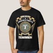 Never underestimate power of a TEMMEN Tシャツ (正面)