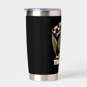 NEVER_UNDERESTIMATE_POWER_OF_A_THOMAS 保温保冷タンブラー (右面)