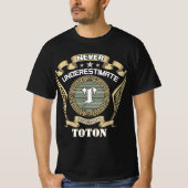 Never underestimate power of a TOTON Tシャツ (正面)