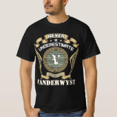 Never underestimate power of a VANDERWYST Tシャツ (正面)