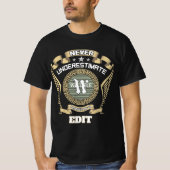 Never underestimate power of a WELDELE Tシャツ (正面)