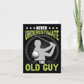 Never Underestimate The Old Guy Golf Golfing  カード (正面)
