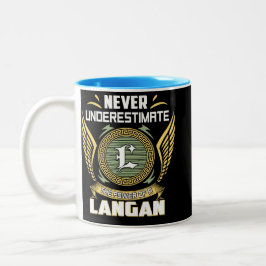 Never Underestimate The Power Of A Langan ツートーンマグカップ