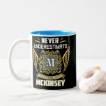 Never Underestimate The Power Of A Mckinsey ツートーンマグカップ<br><div class="desc">Never Underestimate The Power Of A Mckinsey. Personalized name. Printed t-shirts made just for you! High quality fabric,  custom designs,  and perfect fit. Ideal for gifts or daily wear. Unique style with a personal touch.</div>