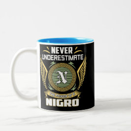 Never Underestimate The Power Of A Nigro ツートーンマグカップ