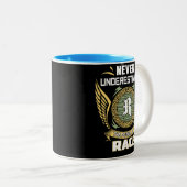 Never Underestimate The Power Of A Race ツートーンマグカップ (正面右)