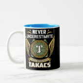 Never Underestimate The Power Of A Takacs ツートーンマグカップ (左)