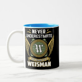 Never Underestimate The Power Of A Weisman ツートーンマグカップ